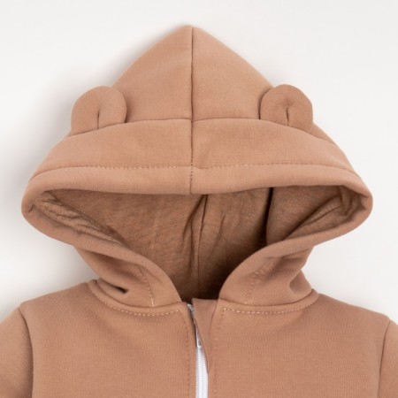 Combineson with a hood of crumbs, I am Basic Line, height 80-86 cm, brown-3