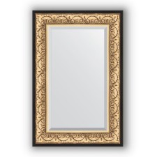 Mirror with fake in the baguette frame - Baroque gold 106 mm, 60 x 90 cm, evoForm
