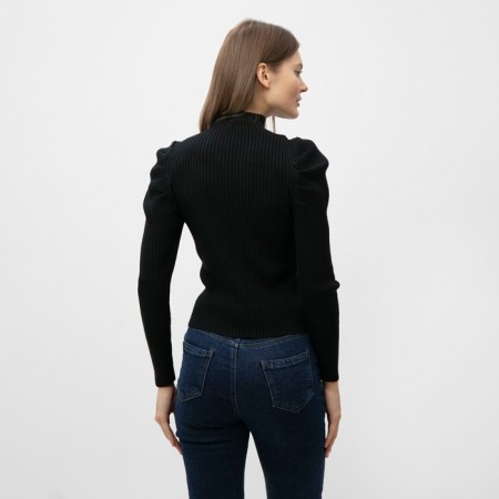 Female turtleneck, black color, one size (42-46)-2