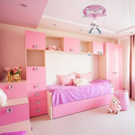 Chandelier 86207/6 E27 40W pink-white 50x50x24 cm Bayerlux-10