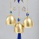 Wind Music Metal "Star, two months and the sun" Blue, from the evil eye 3 bells 27 cm