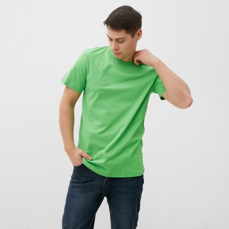 T-shirt male, color is bright green, size 48-4
