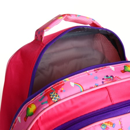 Children's backpack on the zipper "chosen", the color is pink-4