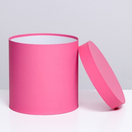 Pink hat box, 23 x 23 cm-1