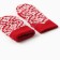 Double female mittens, red color, river 18