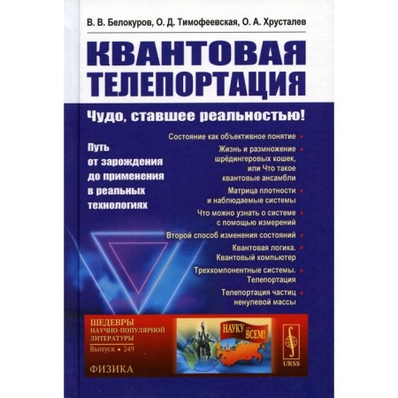 Quantum teleportation. A miracle that has become reality! The path from origin to use in real technologies. No. 249. Belokurov V.V., Timofeevskaya O.D.