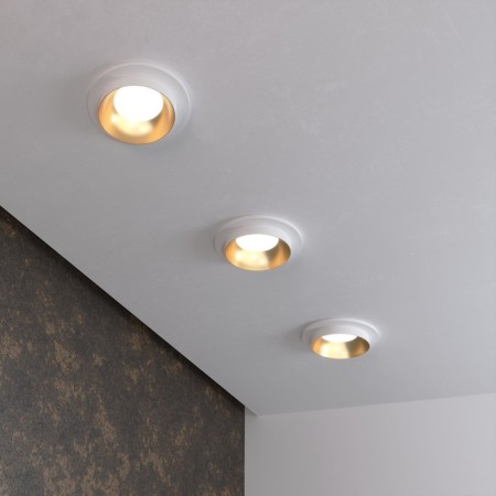 Interceptible Lamp Elektrostandard, Solar, 92x92x42 mm, GU10, gold, white color-2