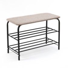 LAKSI shoes stand, 640x310x460, black matte/flax sifter