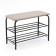 LAKSI shoes stand, 640x310x460, black matte/flax sifter