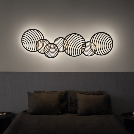 Lamp wall-flowing Mantra Collage, LED, 3000LM, 3000K, 685x136x400 mm, black color black-4