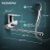 Bath mixer Zein Z2741, pour 30 cm, with a button, cartridge 35 mm, shower set, chrome