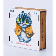 Figure puzzle “Cat in a jacket”, 53 parts, 20 × 25 cm