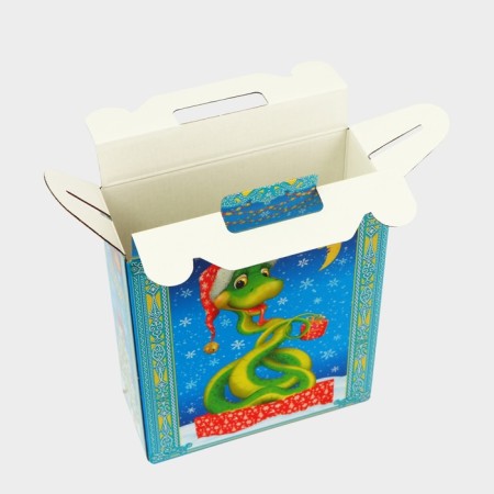 New Year. Gift box New Year's gift "visit" 16.8 x 7 x 25 cm.-3