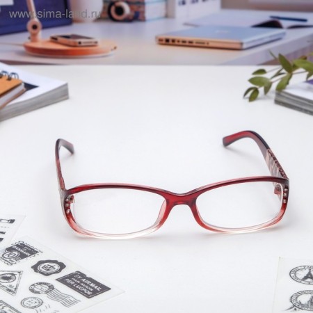 Finished glasses east 6618, burgundy color, -2.5-1
