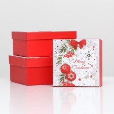A set of boxes 3 in 1 15.5x15.5x7.5 - 18x18x8.5 - 20x20x9.5 cm.