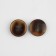A set of buttons, 4 punctures, d = 18 mm, 10 pcs, brown color