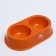 Bamboo double bamboo, 23.5 x 13 x 5 cm, orange