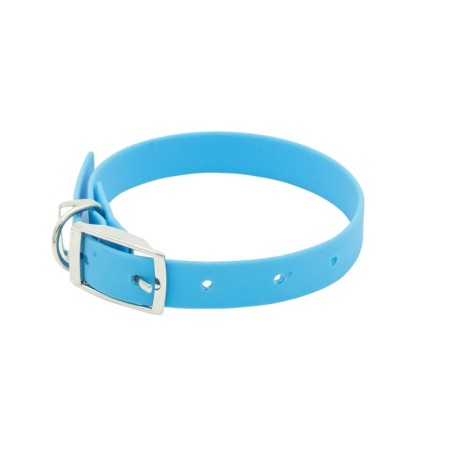 Matte collar from biotan, 1.5 cm, Osh 21-29cm, blue