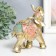Souvenir Polystone "Golden Elephant in Colorful rich Popone" MIX 6x11x13 cm