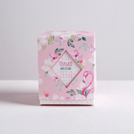 Bonbonniere box, gift packaging, Flamingo, 6 x 7 x 6 cm-1
