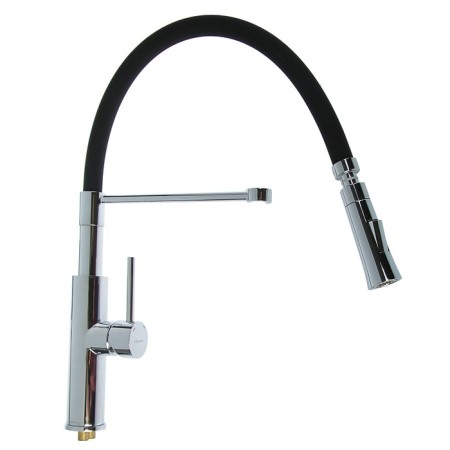 Accoona A4890F-1 kitchen mixer, single-leaf, brass, black/chromium-1