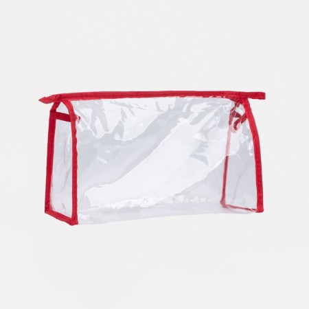 Lightning cosmetic bag, red/transparent color-1