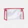 Lightning cosmetic bag, red/transparent color