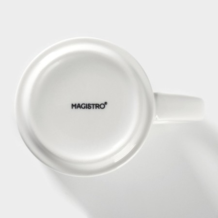 A set of porcelain mugs Magistro Mien, 6 items: 270 ml, white color-5