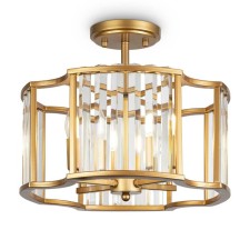 Светильник потолочный Maytoni MOD087CL-04G, 4хE14, 40Вт, 40х40х20 см, цвет золото
