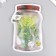 Artificial plant for creativity "Iglitsa with flowers" set of 6 pcs yellow 12.5 cm