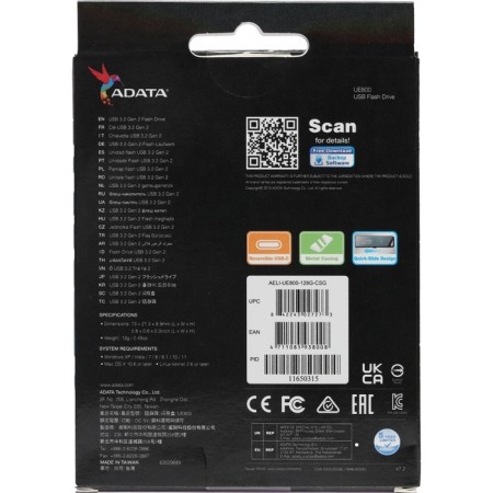A-DATA 128GB Type-C UE800 Aeli-UE800-128G-CSG USB3.2 Silver-6