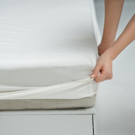 Boyle elastic sheet, size 200x160x25 cm, white color-2