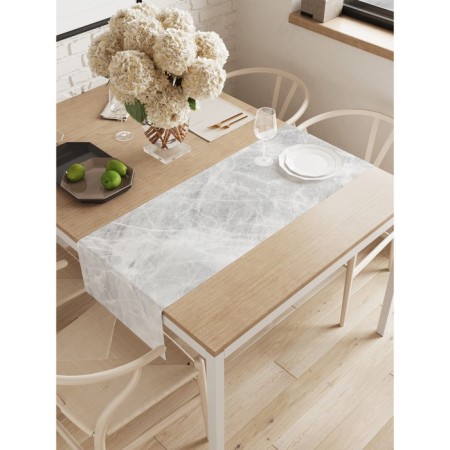 The path on the table "gray marble surface", oxford, size 40x145 cm