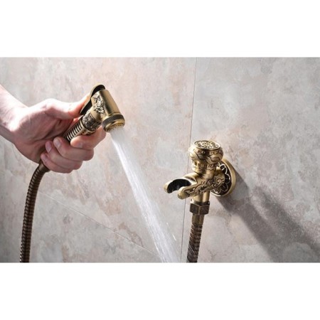 Hygienic shower Bronze de Luxe 10235, without a mixer, for one water, brass, bronze-2