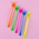 Plastic forks, set 12 pcs., Mix colors