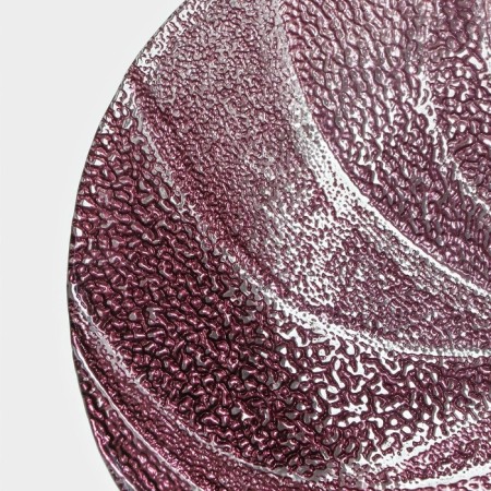Black dinethered plate "Drachna", D = 28.5 cm, burgundy color-7