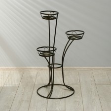Flower stand, floor, 3 pots, d = 14 cm, bronze, 
