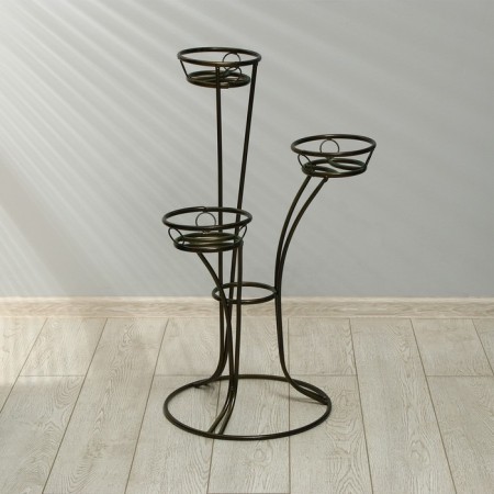 Flower stand, floor, 3 pots, d = 14 cm, bronze, "pyramid 3"