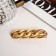 Hair clamp "Jacqueline" links, 6 cm, gold