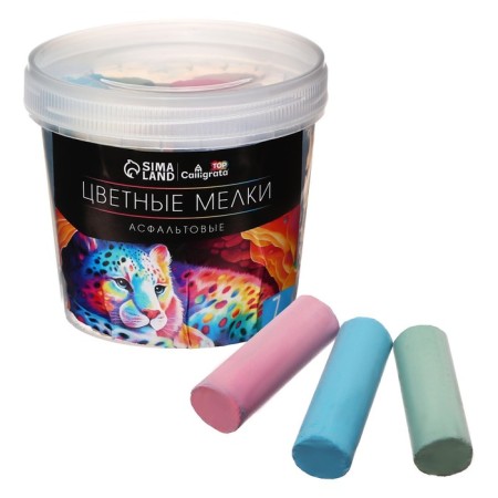Core -colored crayons for asphalt 7 pieces "Fantasy", cylinder, calligrata top, thickened-4
