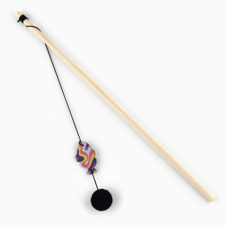 Teaser with wooden suspension "Bright fish", 5 cm-3