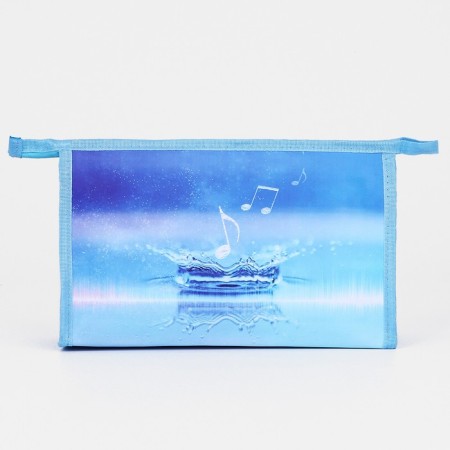 Cosmetic bag with lightning, blue color-1