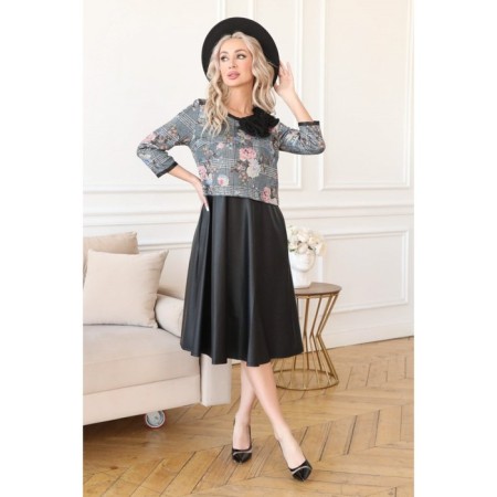 Women's dress, size 42, black color-9