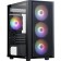 The ACCORD M203 case is black without BP ATX 2xusb2.0 1xusb3.0 1xusb3.1 Audio Bott PSU