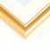 Photo frame plastic 10x15 cm, with a paspartu, 4 photos, (plastic screen), gold