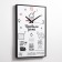 Carting clock, interior "Rules of the House", smooth move, 57 x 35 x 4 cm