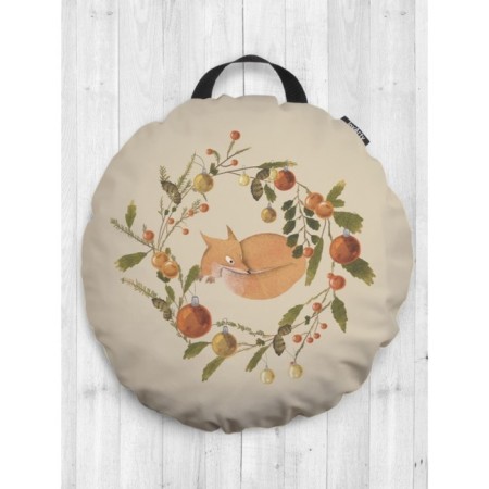 Pillow Siddle "Fox, Fox, Fox...", Decorative, D = 52 cm