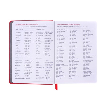 Dated diary 2025, A6+, 176 sheets "Lyon", solid cover, pancake embossing, with liesa, block 80 g/m2, red-5