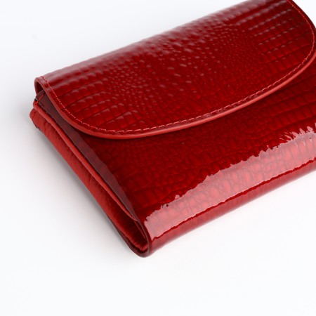 Women's wallet on magnet, red color-3