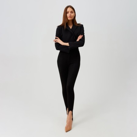 Women's pants Minaku: Casual Collection Black color, size 40-5